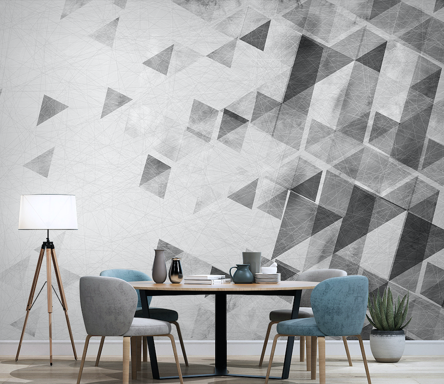 3D Black Triangle WG052 Wall Murals