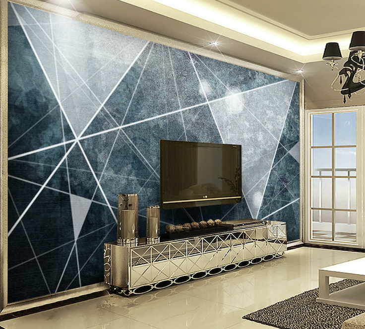 3D Big Black Triangle WG058 Wall Murals