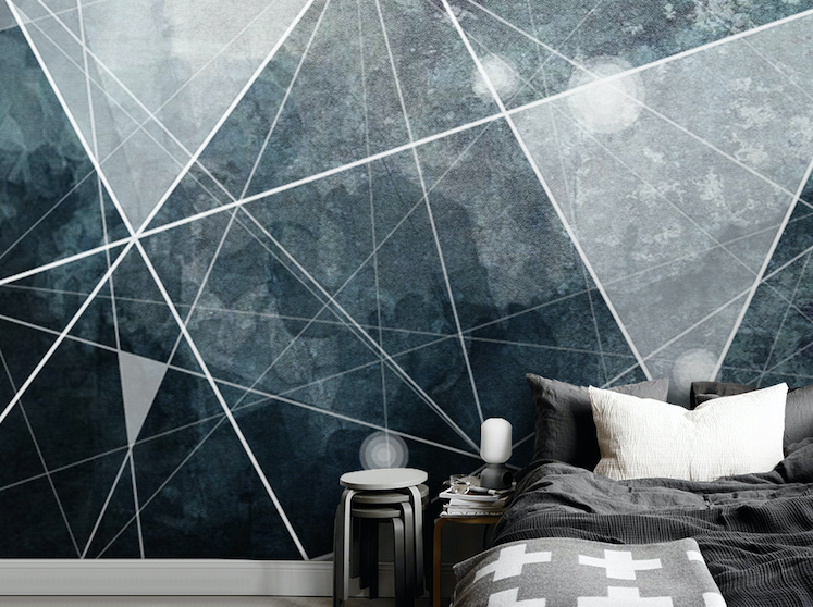 3D Big Black Triangle WG058 Wall Murals