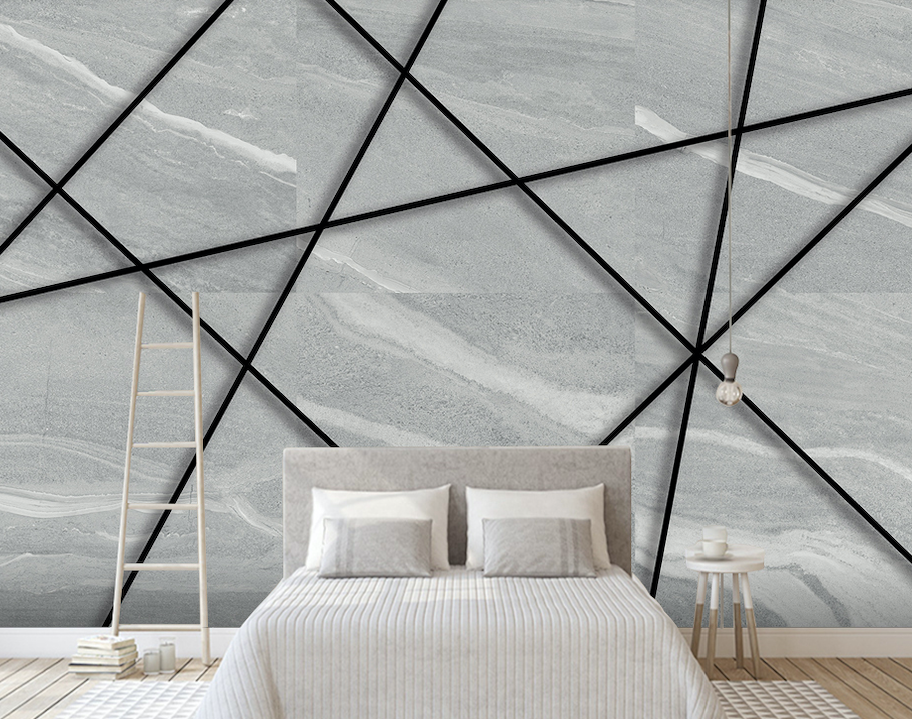 3D Slate Cross Line WG162 Wall Murals