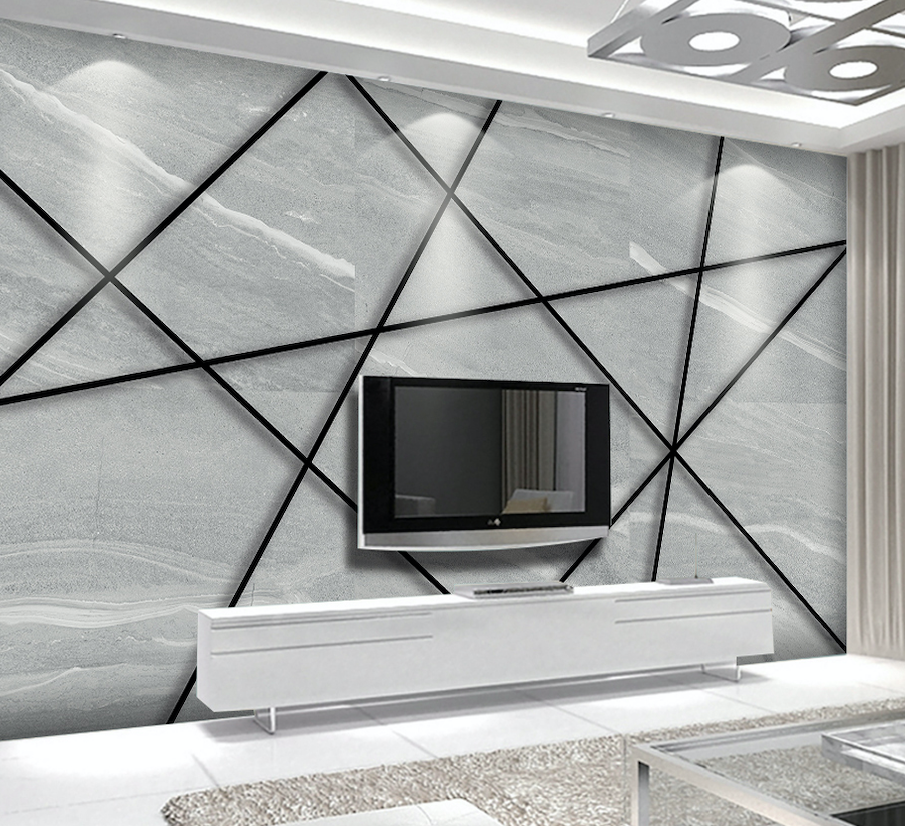 3D Slate Cross Line WG162 Wall Murals
