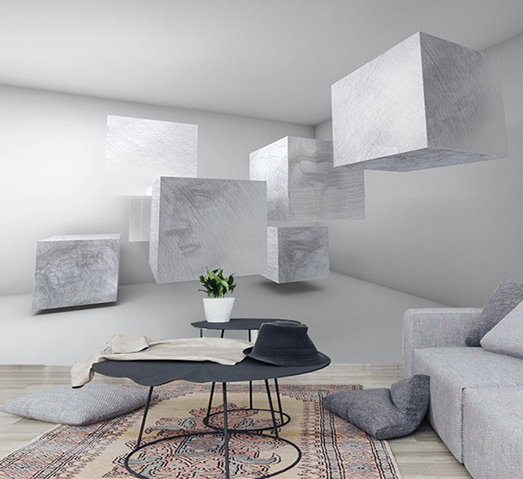 3D Sketch Human Head WG164 Wall Murals