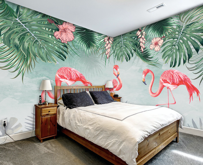 3D Pink Flamingo WG224 Wall Murals