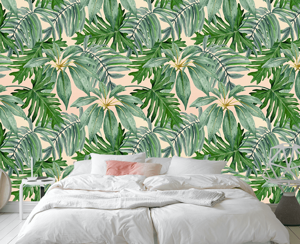 3D Green Leaf WG173 Wall Murals Wallpaper AJ Wallpaper 2