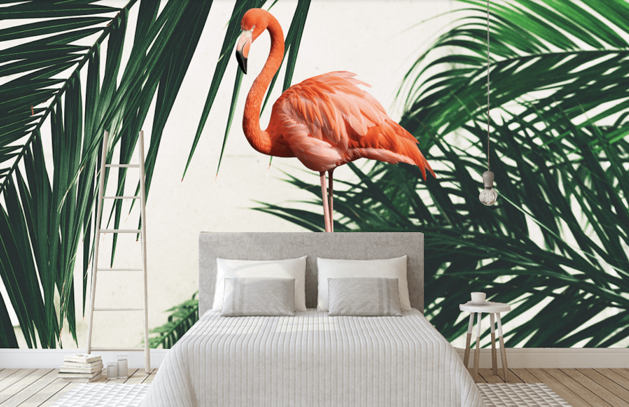 3D Pink Flamingo WG319 Wall Murals Wallpaper AJ Wallpaper 2