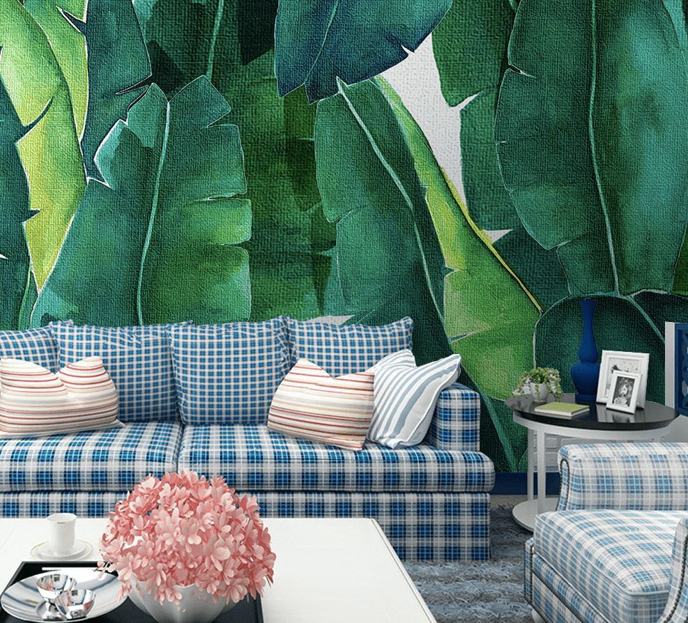 3D Banana Leaf WG090 Wall Murals Wallpaper AJ Wallpaper 2