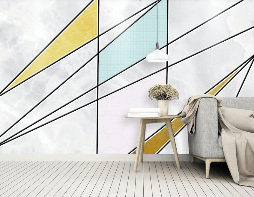 3D Colored Triangle WG077 Wall Murals Wallpaper AJ Wallpaper 2