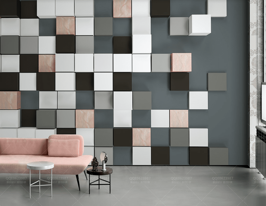 3D Colored Square WG220 Wall Murals Wallpaper AJ Wallpaper 2