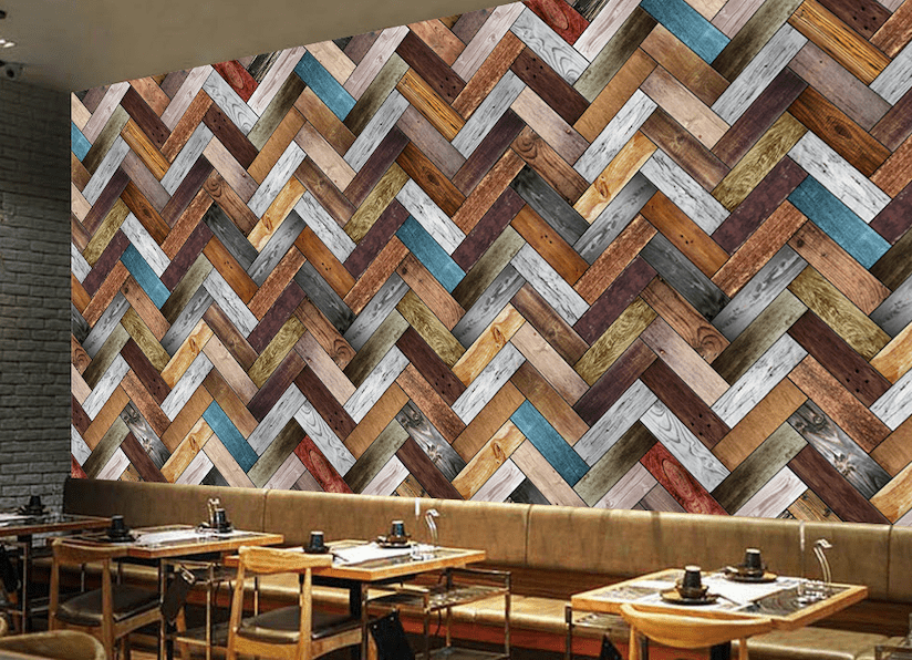 3D Woody Geometry WG109 Wall Murals Wallpaper AJ Wallpaper 2