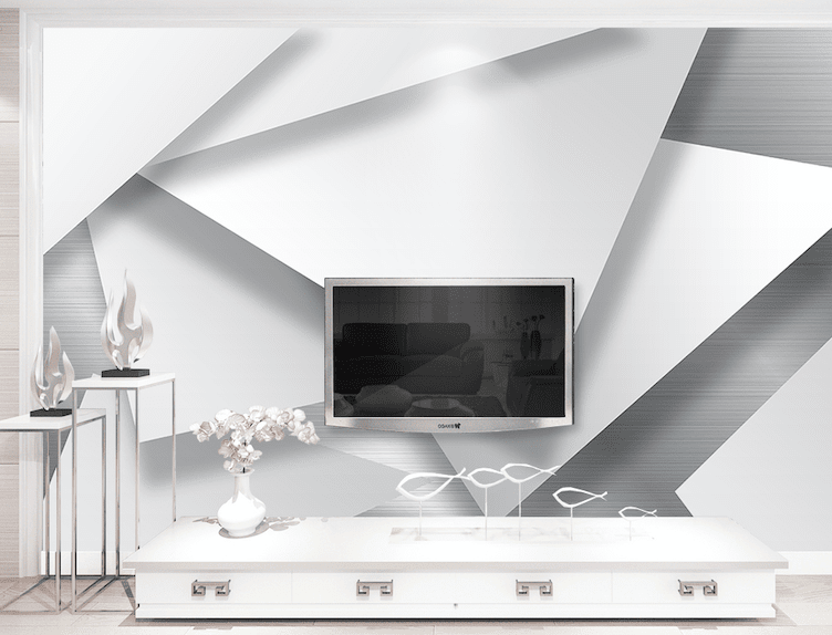 3D White Lines WG067 Wall Murals Wallpaper AJ Wallpaper 2