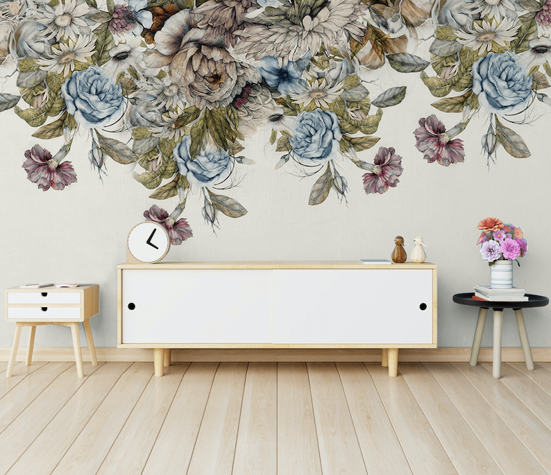 3D Blue Rose WG124 Wall Murals Wallpaper AJ Wallpaper 2