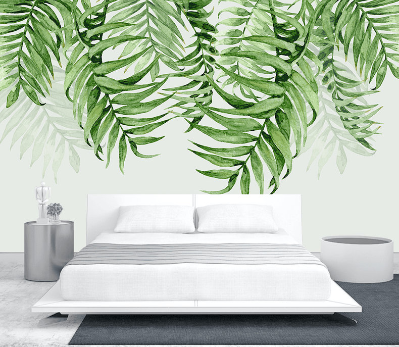 3D Green Leaf WG177 Wall Murals Wallpaper AJ Wallpaper 2