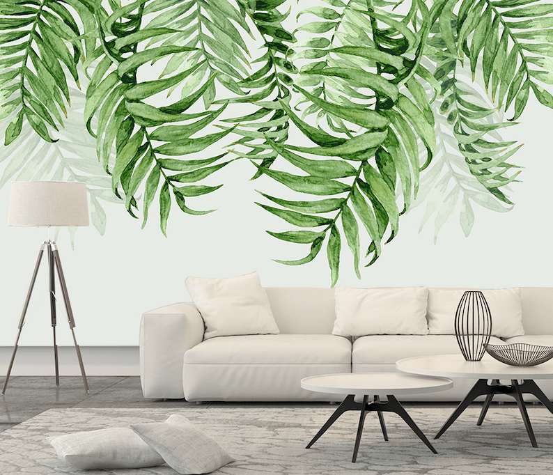 3D Green Leaf WG177 Wall Murals Wallpaper AJ Wallpaper 2