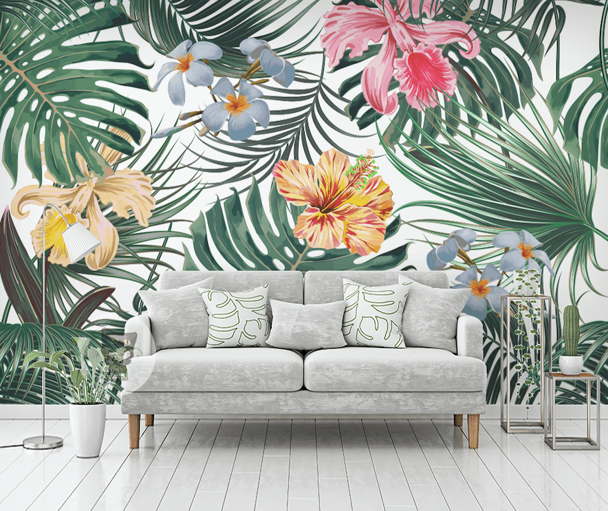 3D Colored Flowers WG277 Wall Murals Wallpaper AJ Wallpaper 2