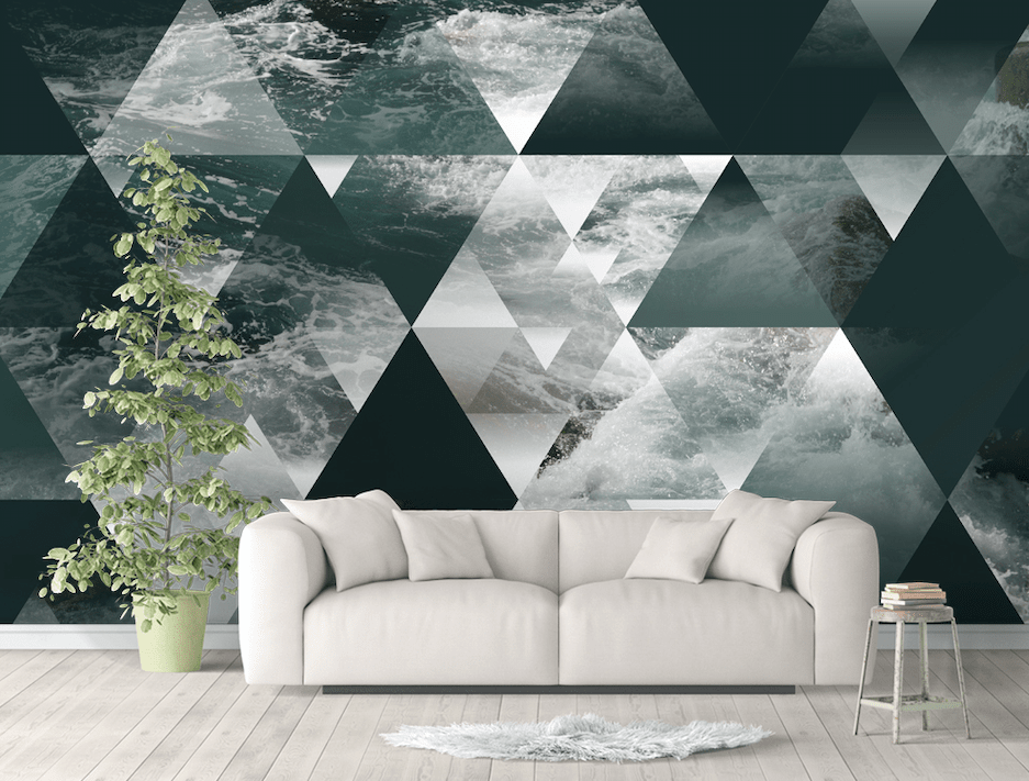 3D Triangle Patchwork WG216 Wall Murals Wallpaper AJ Wallpaper 2