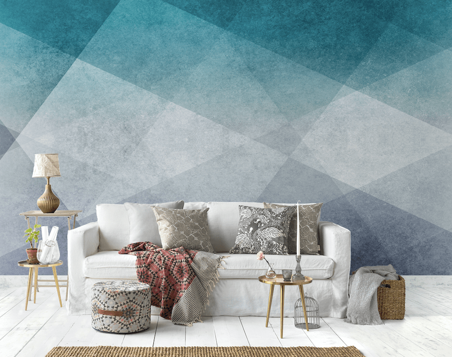 3D Simple Blue WG250 Wall Murals Wallpaper AJ Wallpaper 2