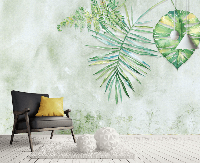 3D Misty Leaves WG251 Wall Murals Wallpaper AJ Wallpaper 2
