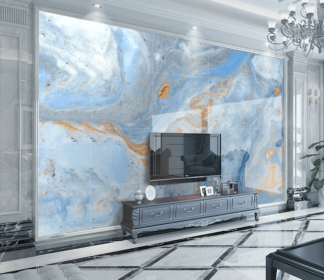 3D Blue Pattern W024 Wall Murals Wallpaper AJ Wallpaper 2