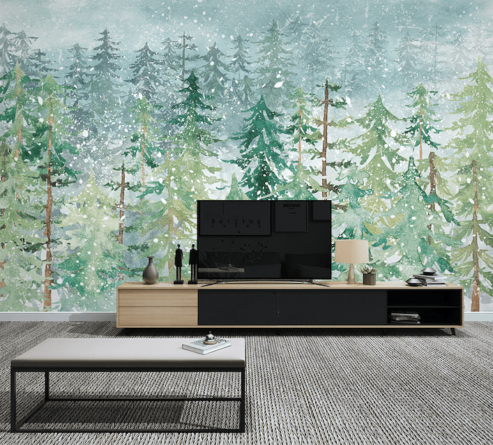 3D Green Woods WG035 Wall Murals Wallpaper AJ Wallpaper 2