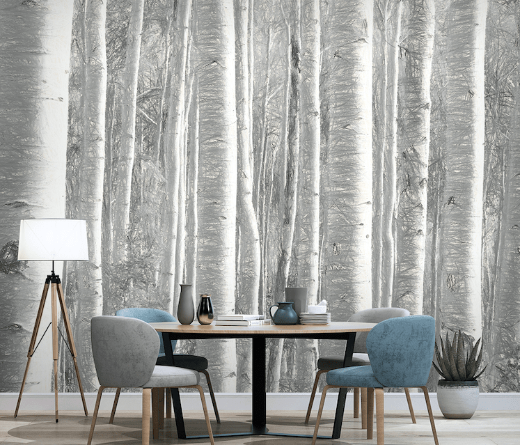 3D Grey Trunk WG037 Wall Murals Wallpaper AJ Wallpaper 2
