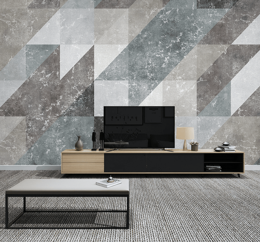 3D Grey Minimalism WG045 Wall Murals Wallpaper AJ Wallpaper 2