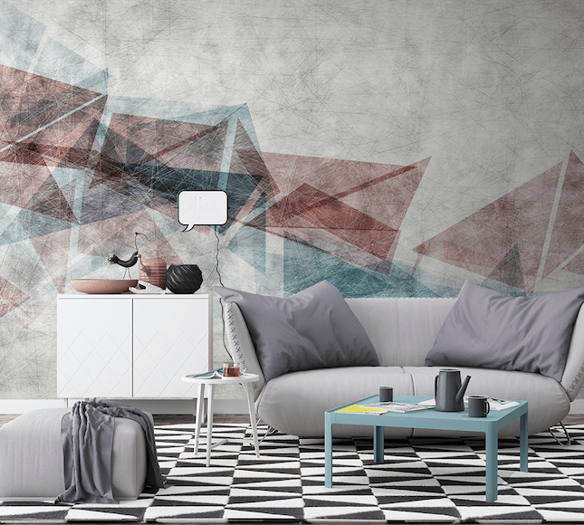 3D Color Triangle WG053 Wall Murals Wallpaper AJ Wallpaper 2