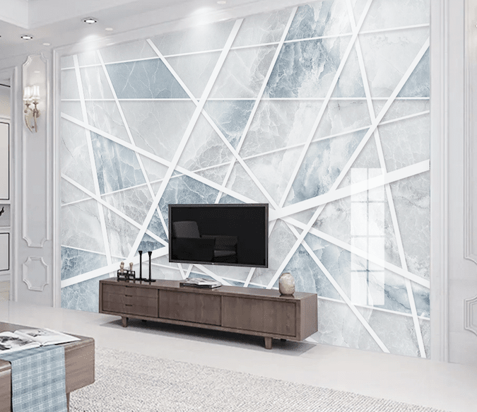 3D White Lines WG066 Wall Murals Wallpaper AJ Wallpaper 2