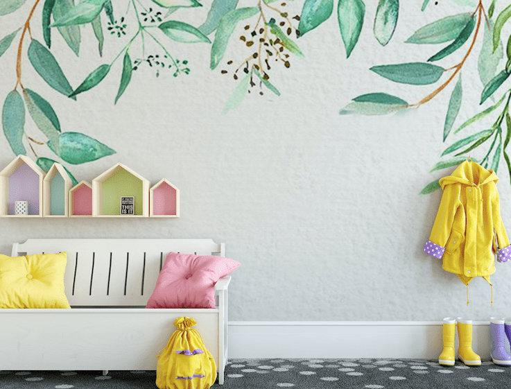 3D Green Leaf WG083 Wall Murals Wallpaper AJ Wallpaper 2