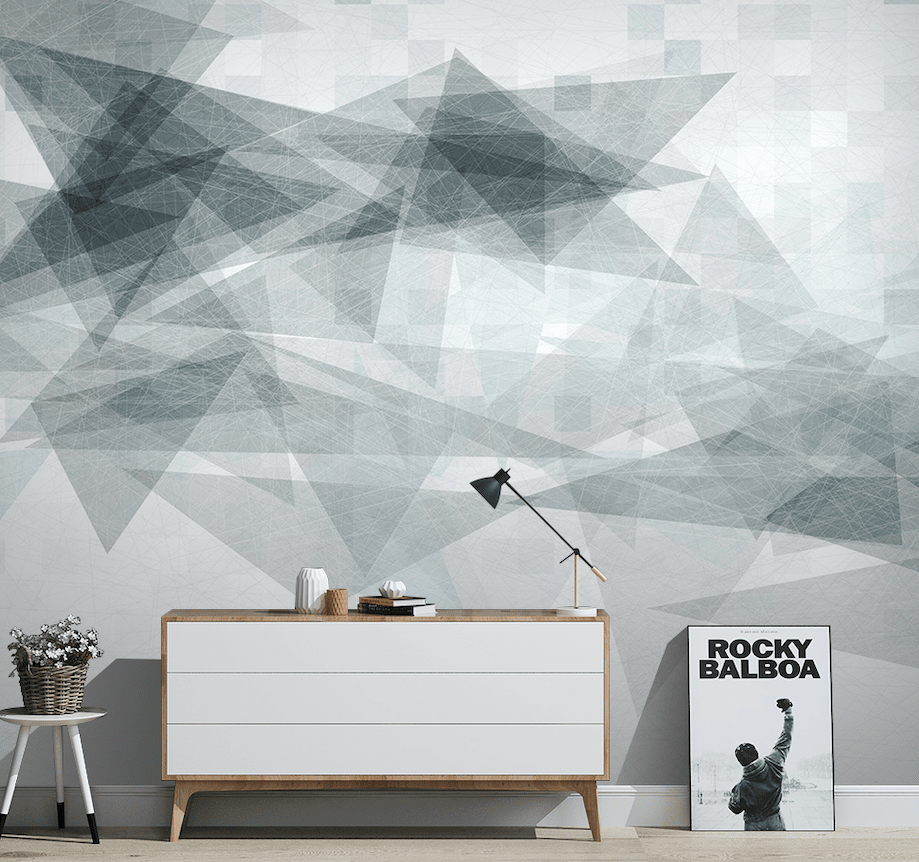 3D Grey Geometry WG133 Wall Murals Wallpaper AJ Wallpaper 2