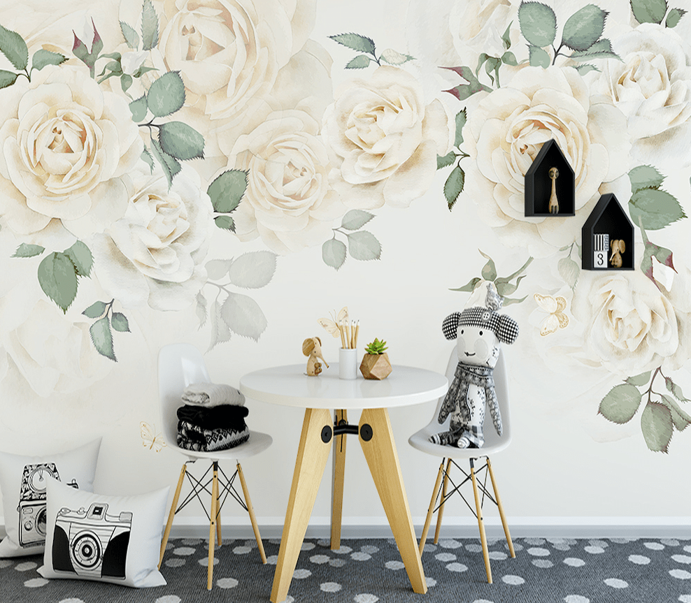 3D Yellow Rose WG130 Wall Murals Wallpaper AJ Wallpaper 2