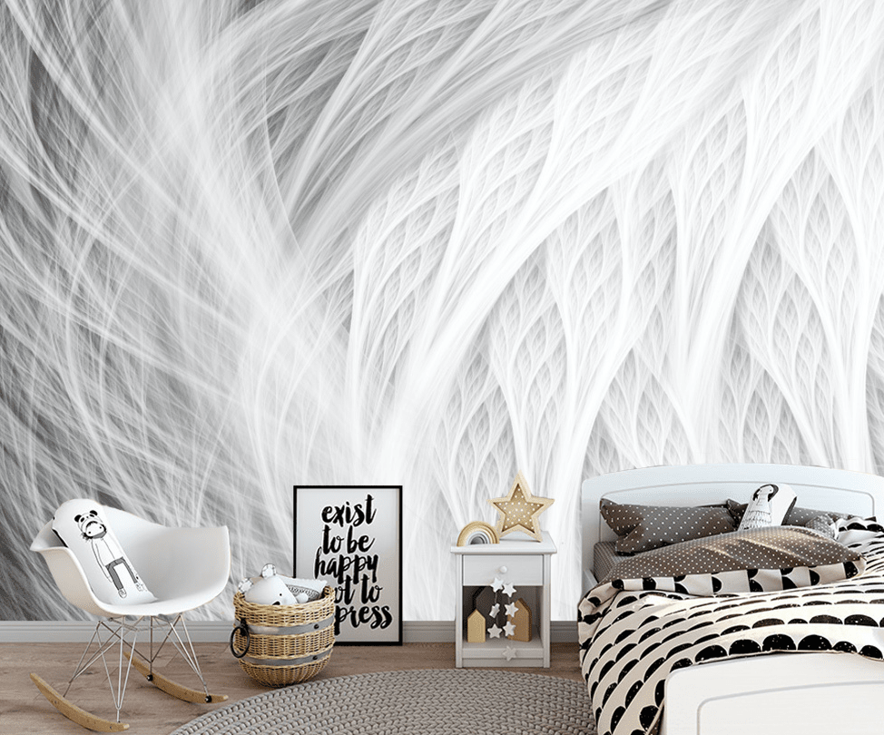 3D White Line WG129 Wall Murals Wallpaper AJ Wallpaper 2