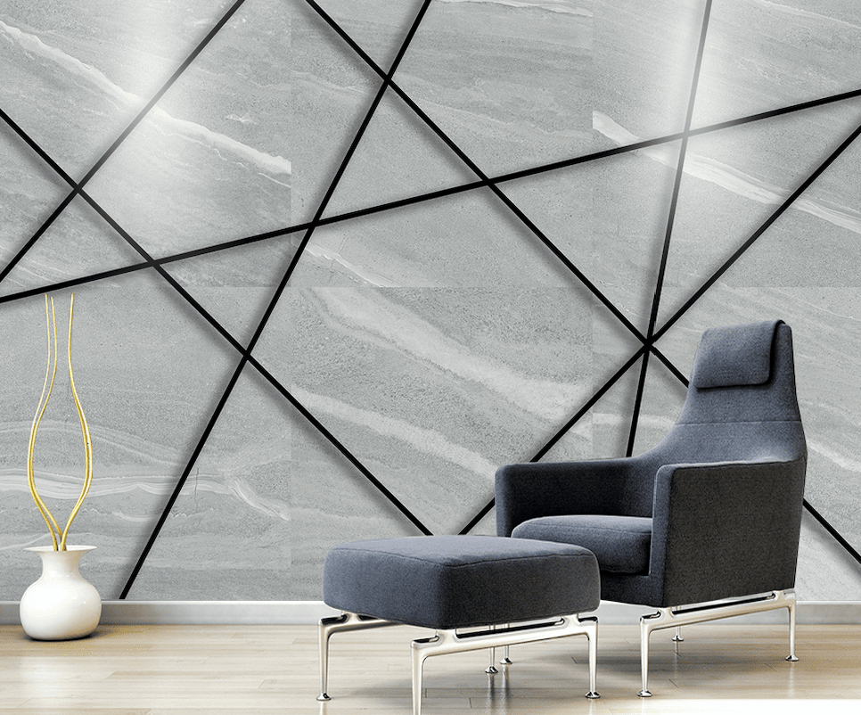 3D Black Lines WG160 Wall Murals Wallpaper AJ Wallpaper 2