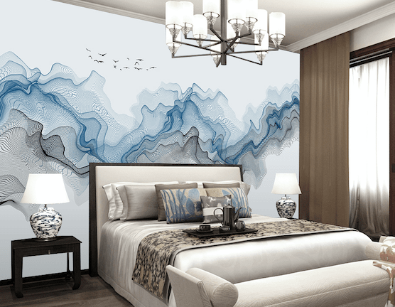 3D Blue Wave WG168 Wall Murals Wallpaper AJ Wallpaper 2