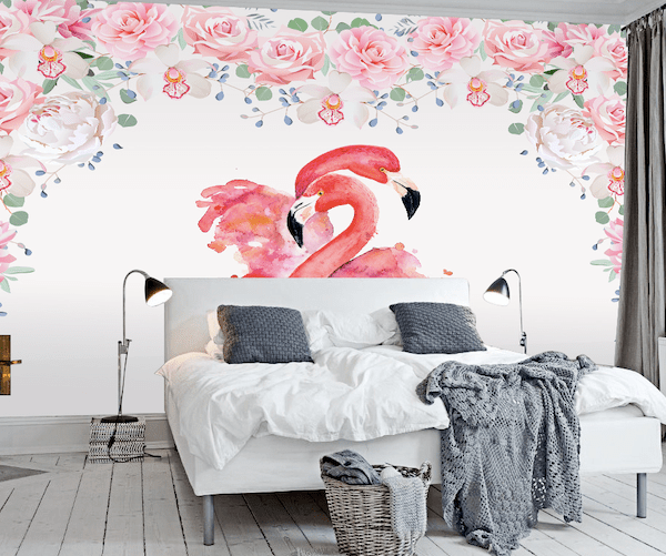 3D Pink Flamingo WG193 Wall Murals Wallpaper AJ Wallpaper 2