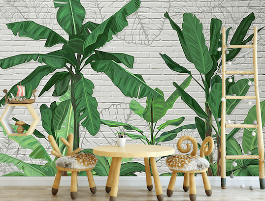 3D Green Leaf WG218 Wall Murals Wallpaper AJ Wallpaper 2