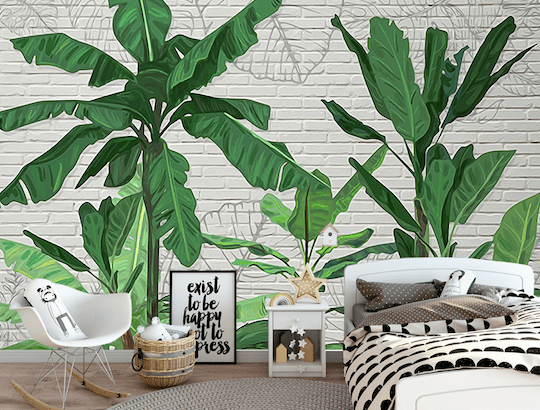 3D Green Leaf WG218 Wall Murals Wallpaper AJ Wallpaper 2