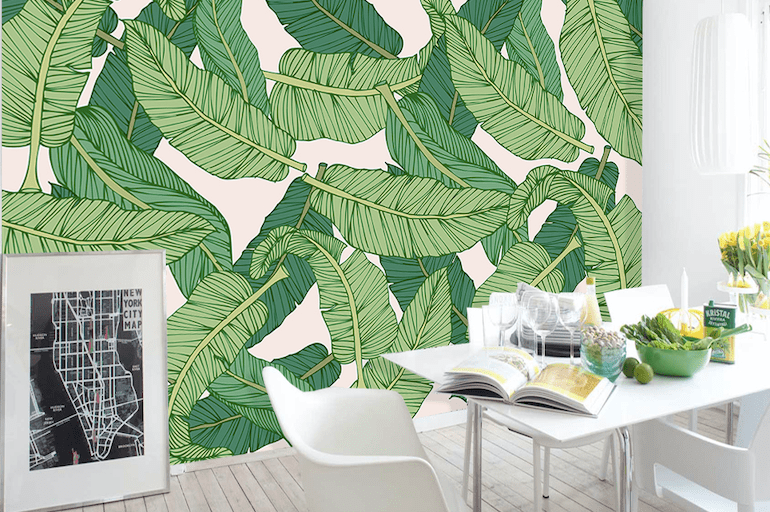 3D Green Leaf WG229 Wall Murals Wallpaper AJ Wallpaper 2