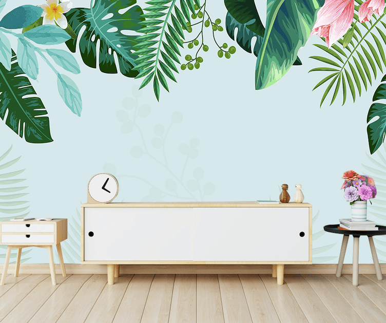 3D Misty Leaves WG252 Wall Murals Wallpaper AJ Wallpaper 2