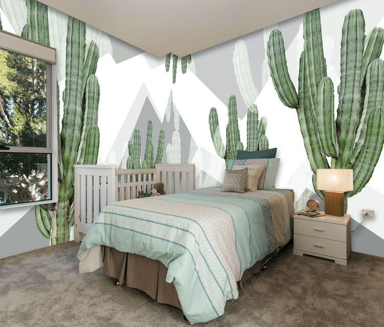 3D Tall Cactus WG255 Wall Murals Wallpaper AJ Wallpaper 2