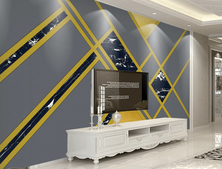 3D Golden Lines WG324 Wall Murals Wallpaper AJ Wallpaper 2