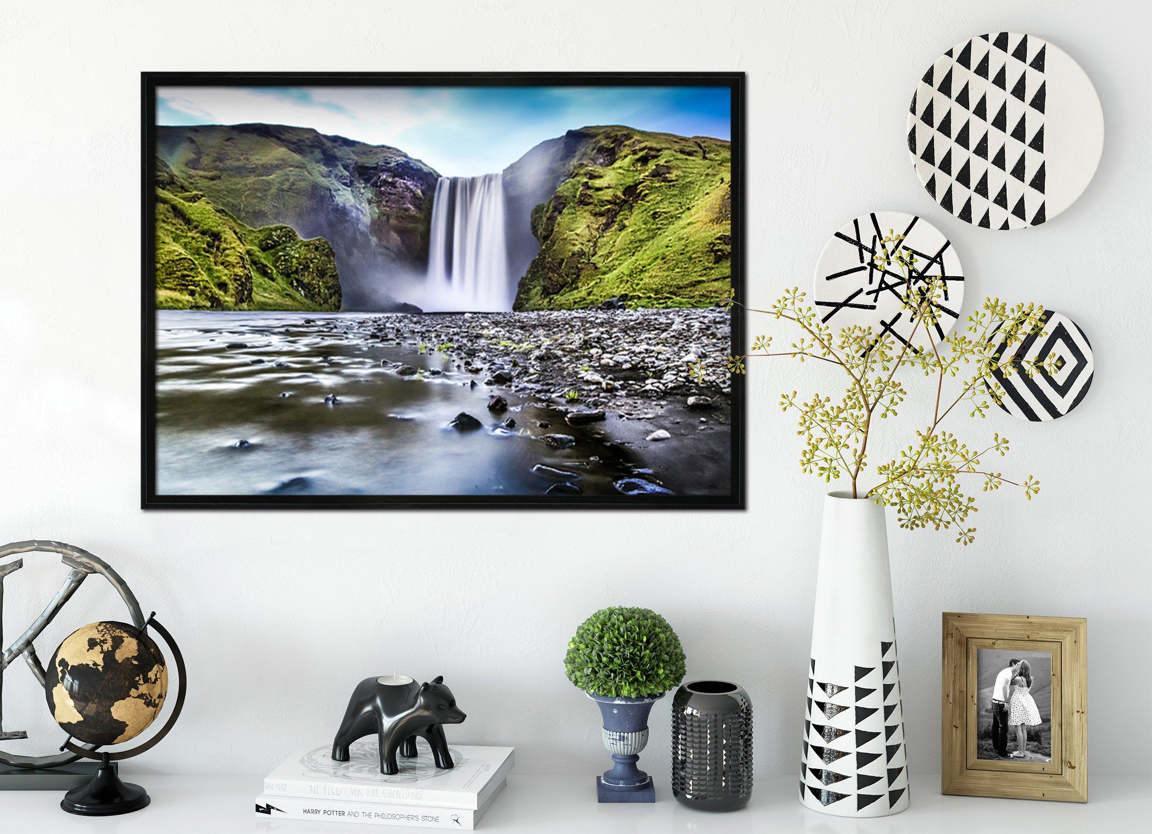 3D Magnificent Waterfall 152 Fake Framed Print Painting Wallpaper AJ Creativity Home