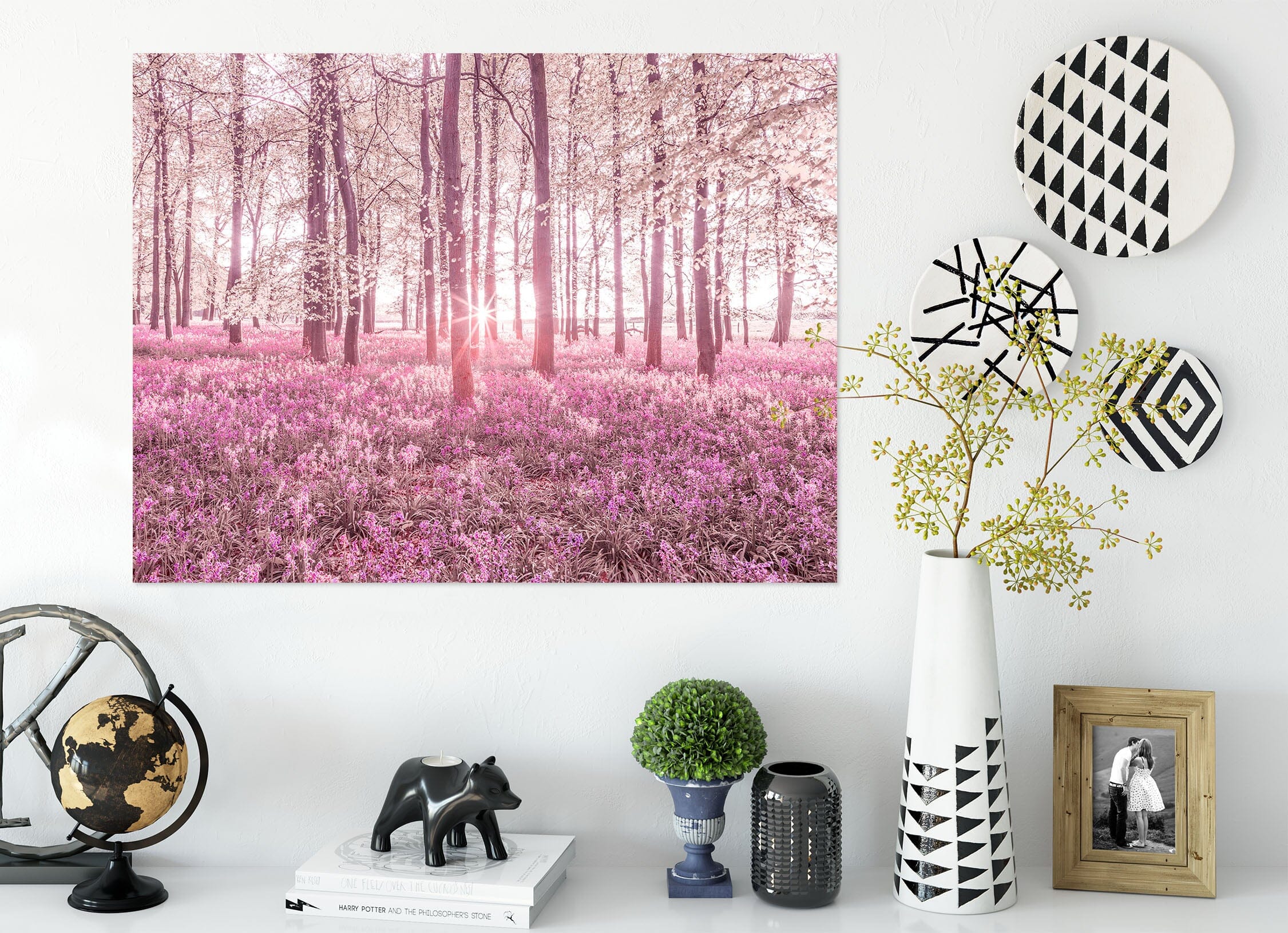 3D Pink Flower Sea 028 Assaf Frank Wall Sticker Wallpaper AJ Wallpaper 2