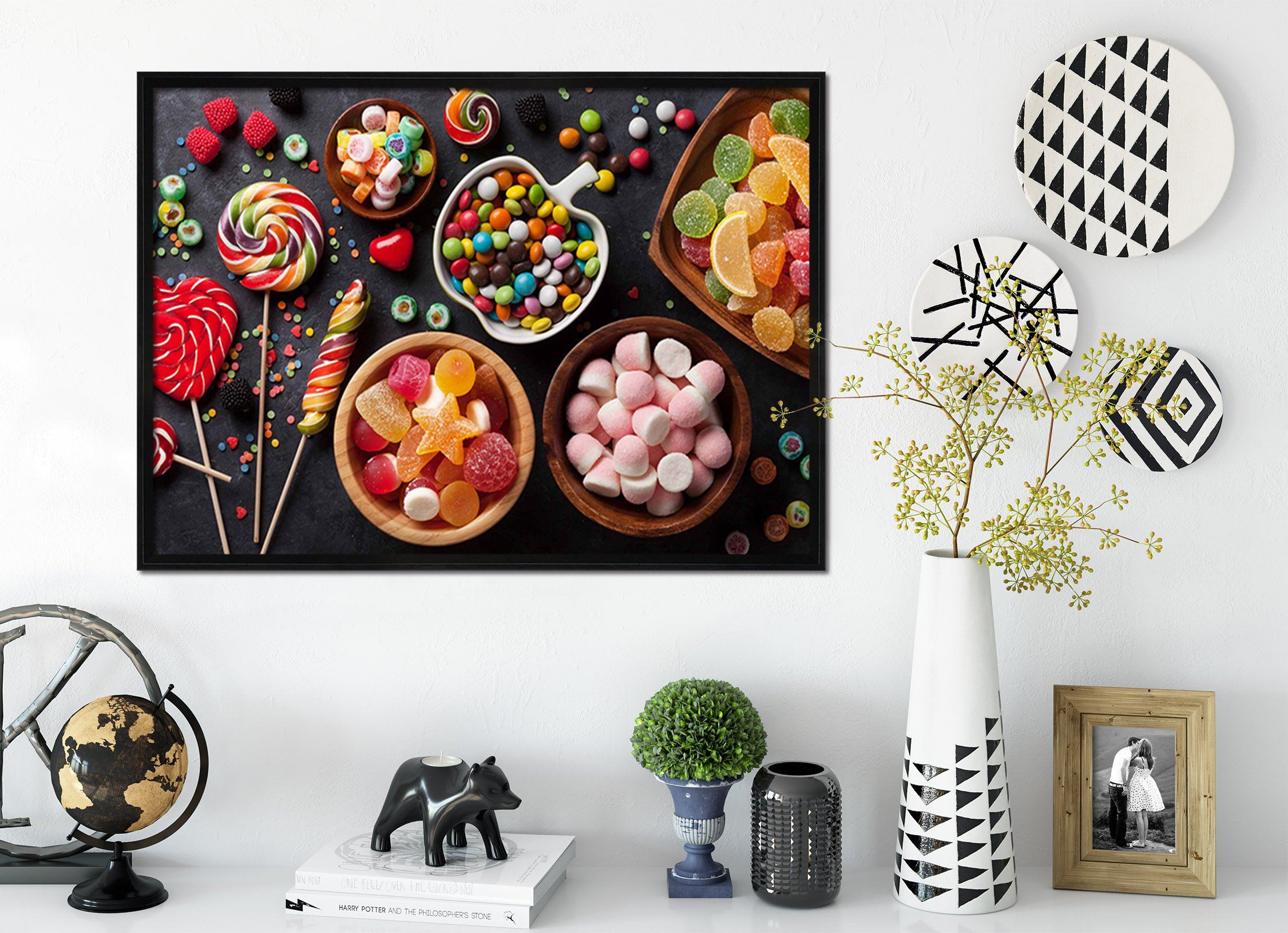 3D Color Sugar 113 Fake Framed Print Painting Wallpaper AJ Creativity Home