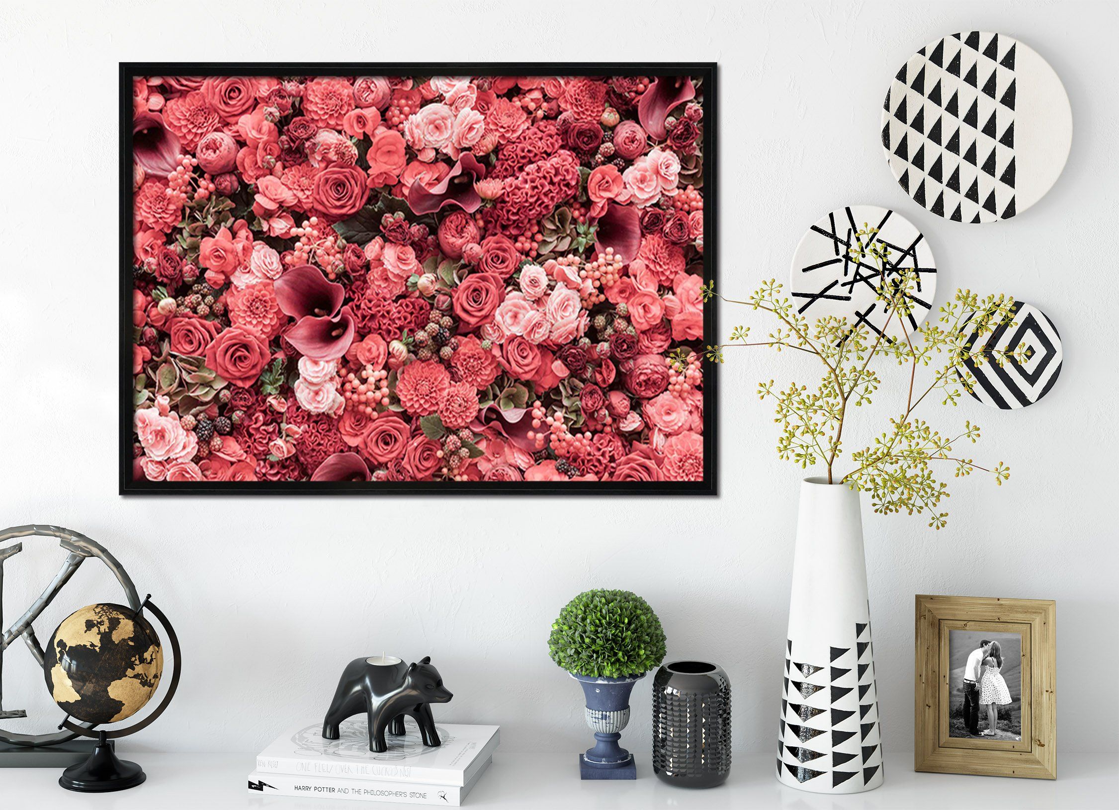 3D Flower Sea 096 Fake Framed Print Painting Wallpaper AJ Creativity Home