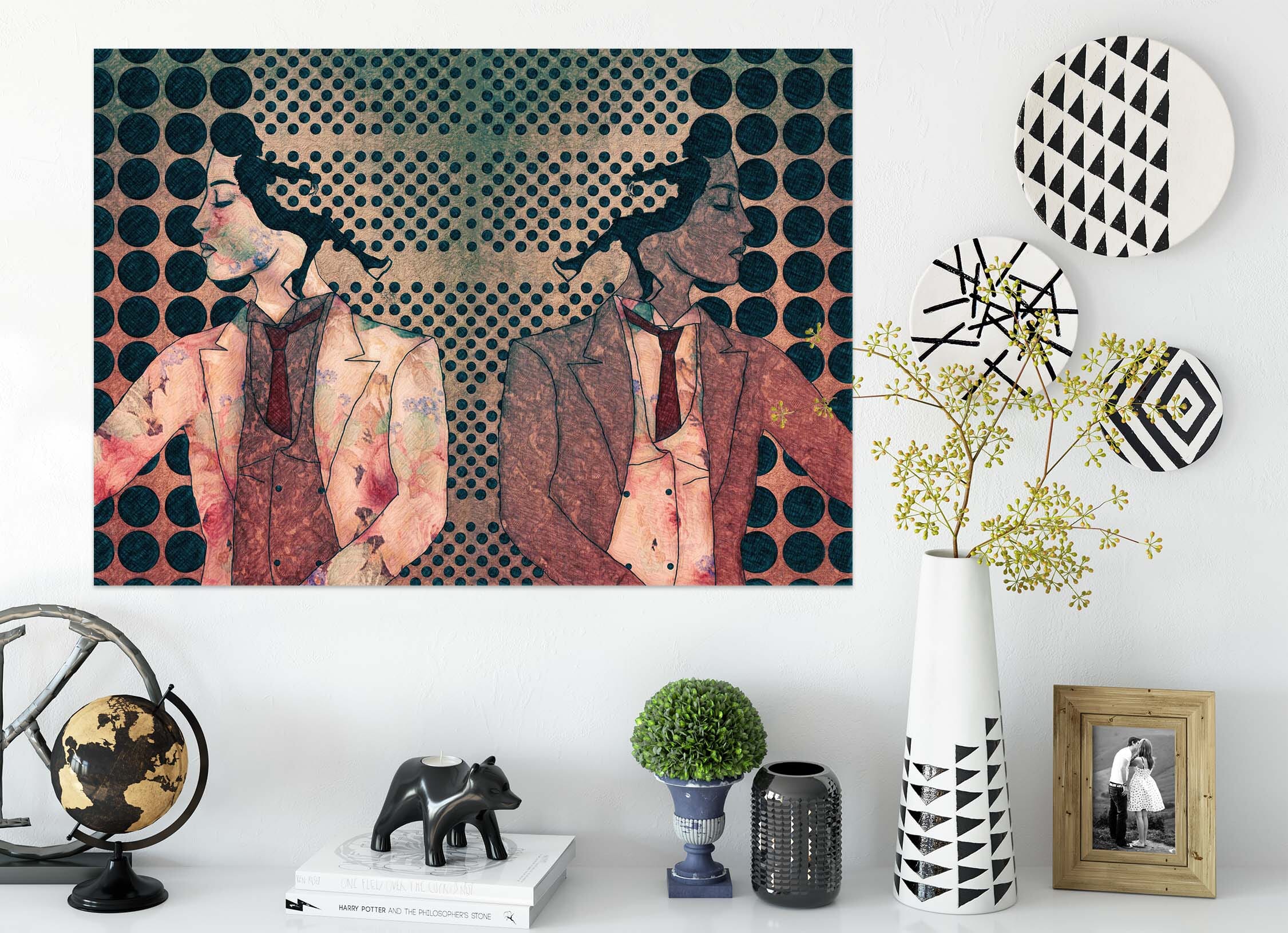 3D Suit Girl 012 Marco Cavazzana Wall Sticker Wallpaper AJ Wallpaper 2