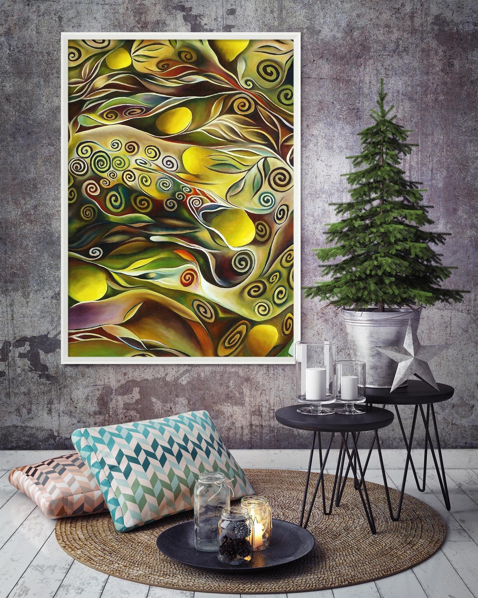 3D Abstract Bright 110 Fake Framed Print Painting Wallpaper AJ Creativity Home 