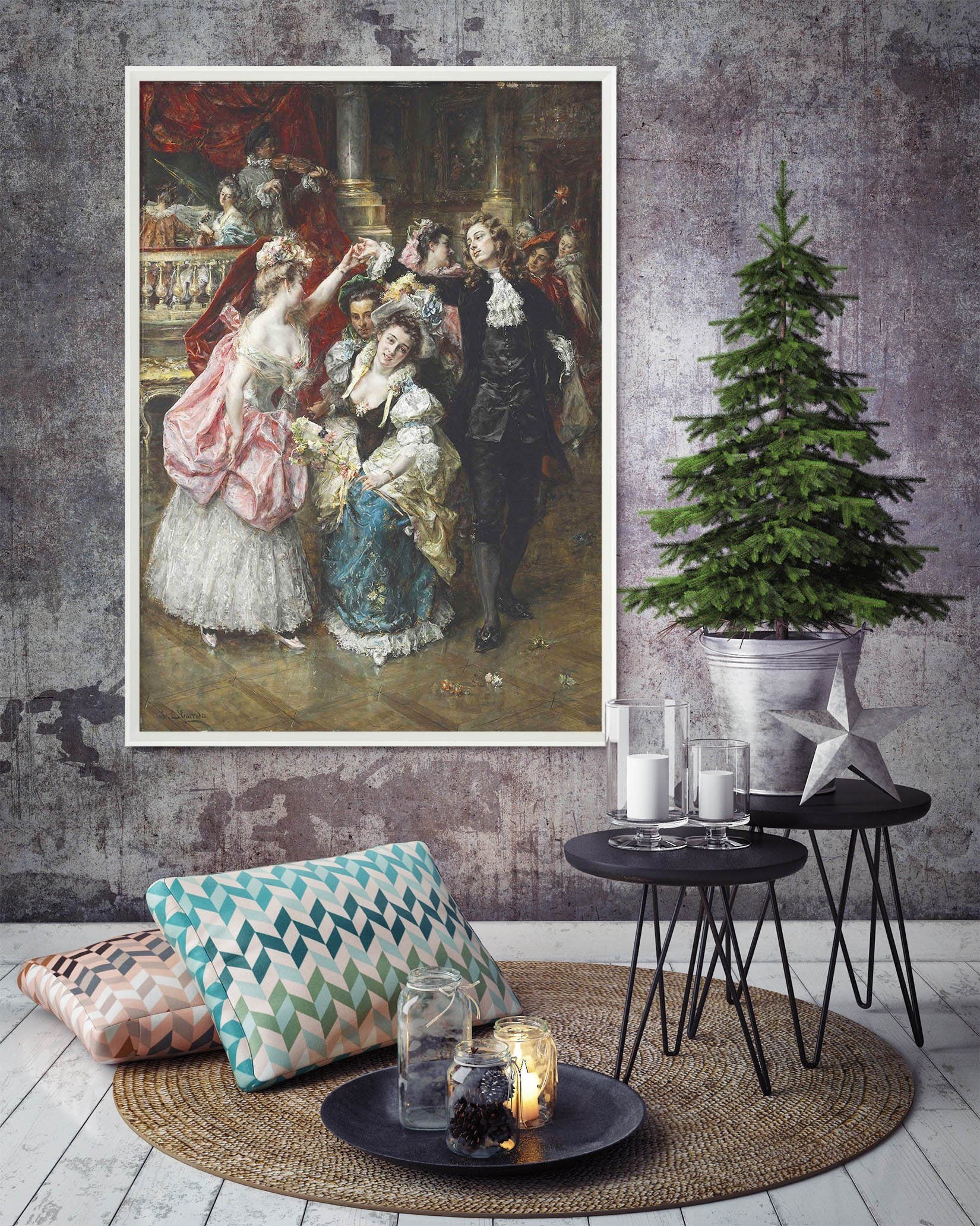 3D Party Dancing 142 Fake Framed Print Painting Wallpaper AJ Creativity Home