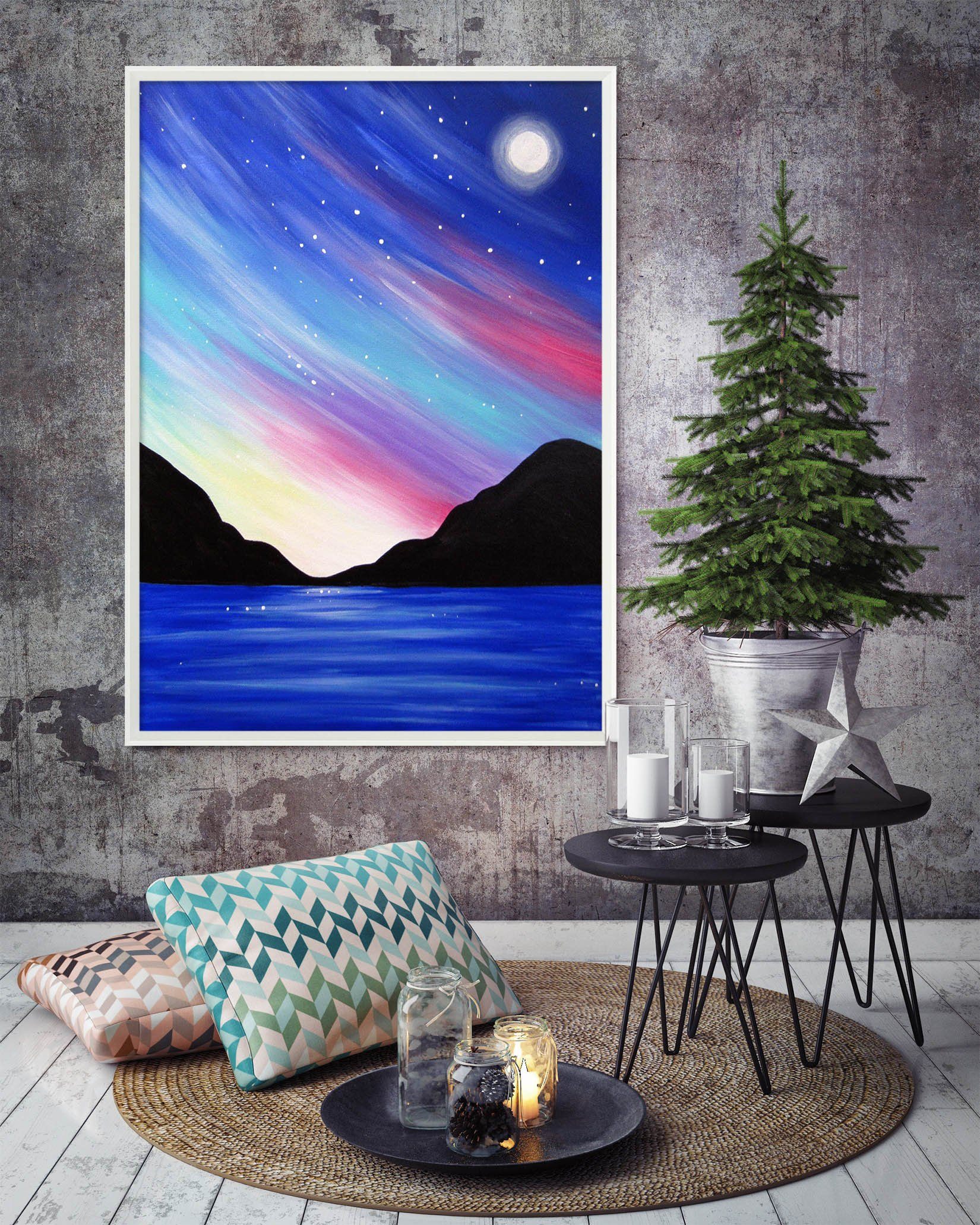 3D Shadow Mountain 103 Fake Framed Print Painting Wallpaper AJ Creativity Home