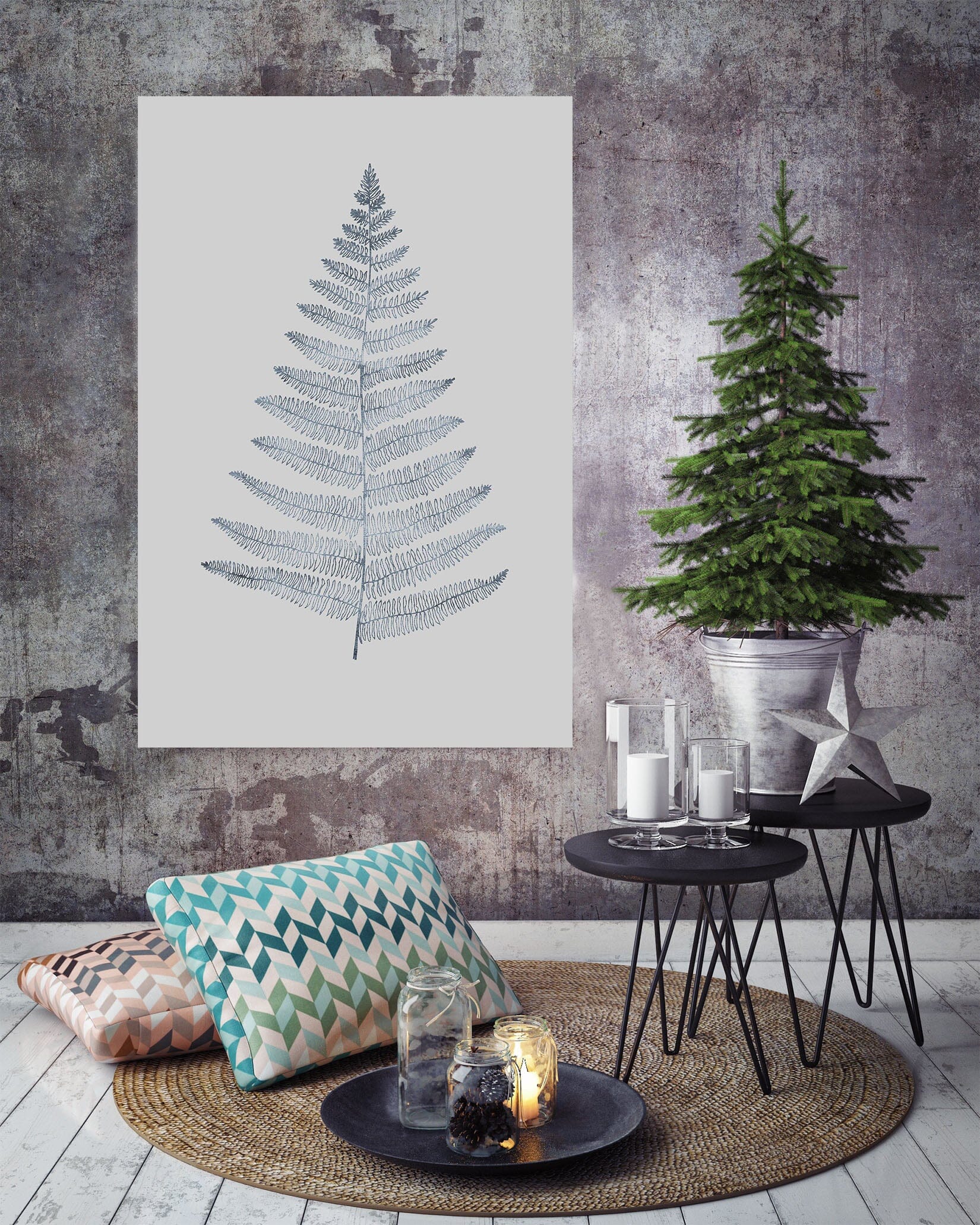 3D Leaves Pattern 118 Boris Draschoff Wall Sticker Wallpaper AJ Wallpaper 2