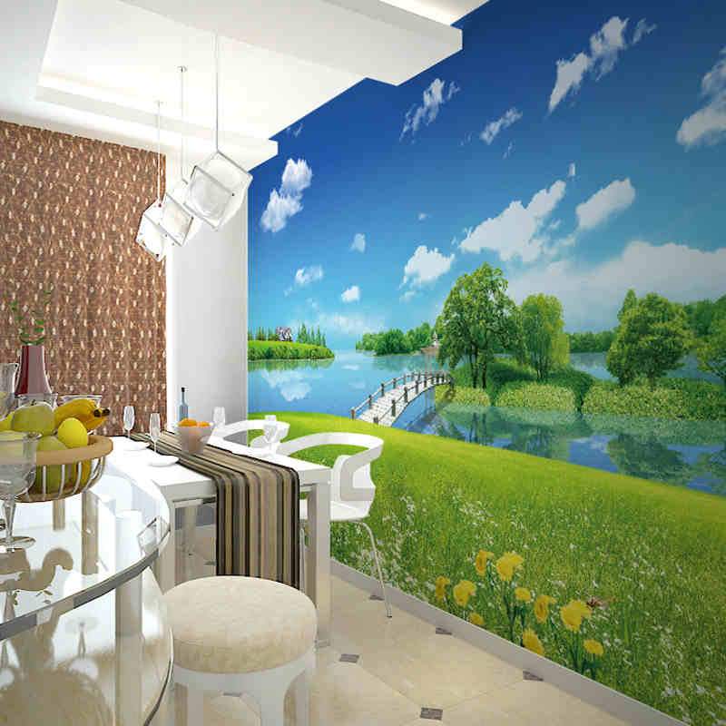 3D Bridge Lake 064 Wallpaper AJ Wallpaper